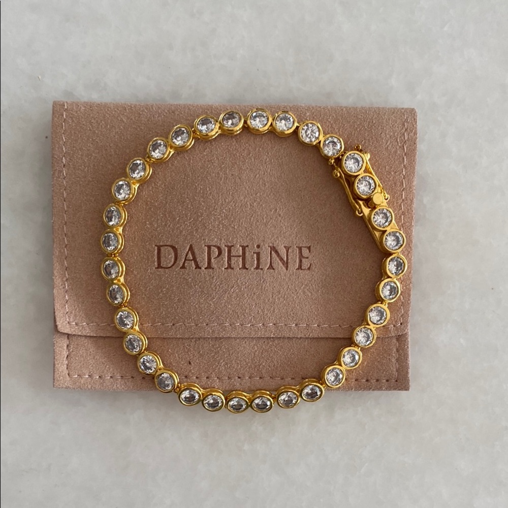 Gold-plated Tennis Bracelet
